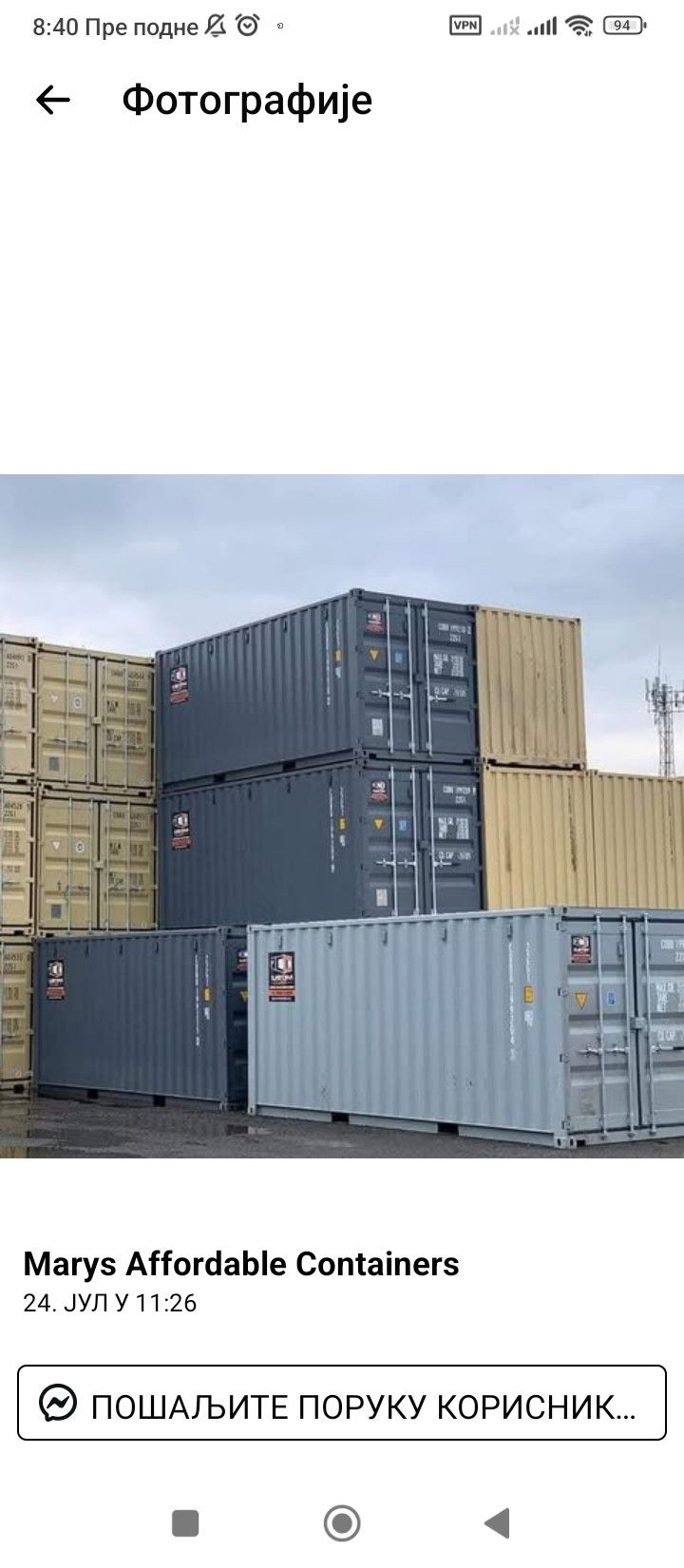 20 Ft Wwt Pick Up Price For Conex