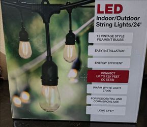Brand New LED Indoor/ Outdoor String Lights / 24'