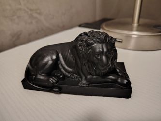 Black lion statue