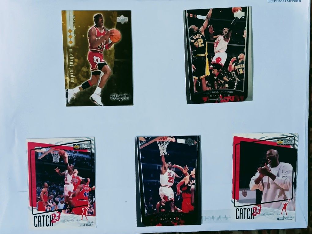 Michael Jordan Basketball Cards Lot Of 5