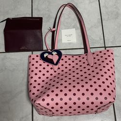 Kate Spade Arch Love Birds Tote With Slim Billfold Wallet