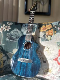 Blue solid Mahogany Ukulele