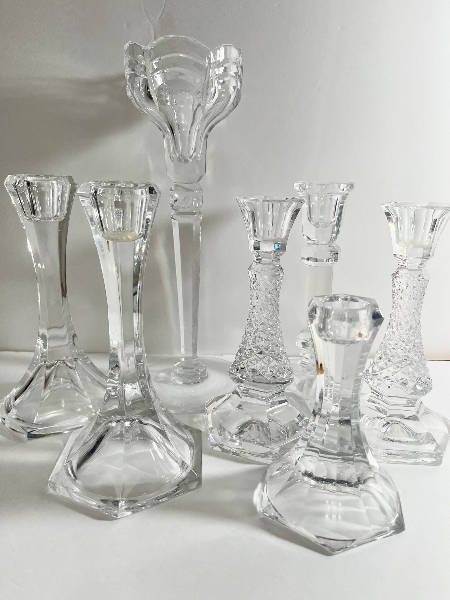 7 crystal candlestick holders