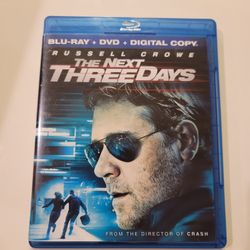 $5 BLU RAY , THE NEXT 3 DAYS BLU RAY / DVD COMBO ONLY NO DIGITAL $5 OR TRADE FOR A MOVIE I DO NOT ALREADY OWN.