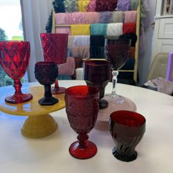 Red Goblets For Sale 