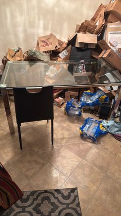 Glass dining table with 4 chairs FREE