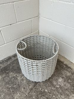 Wicker basket storage