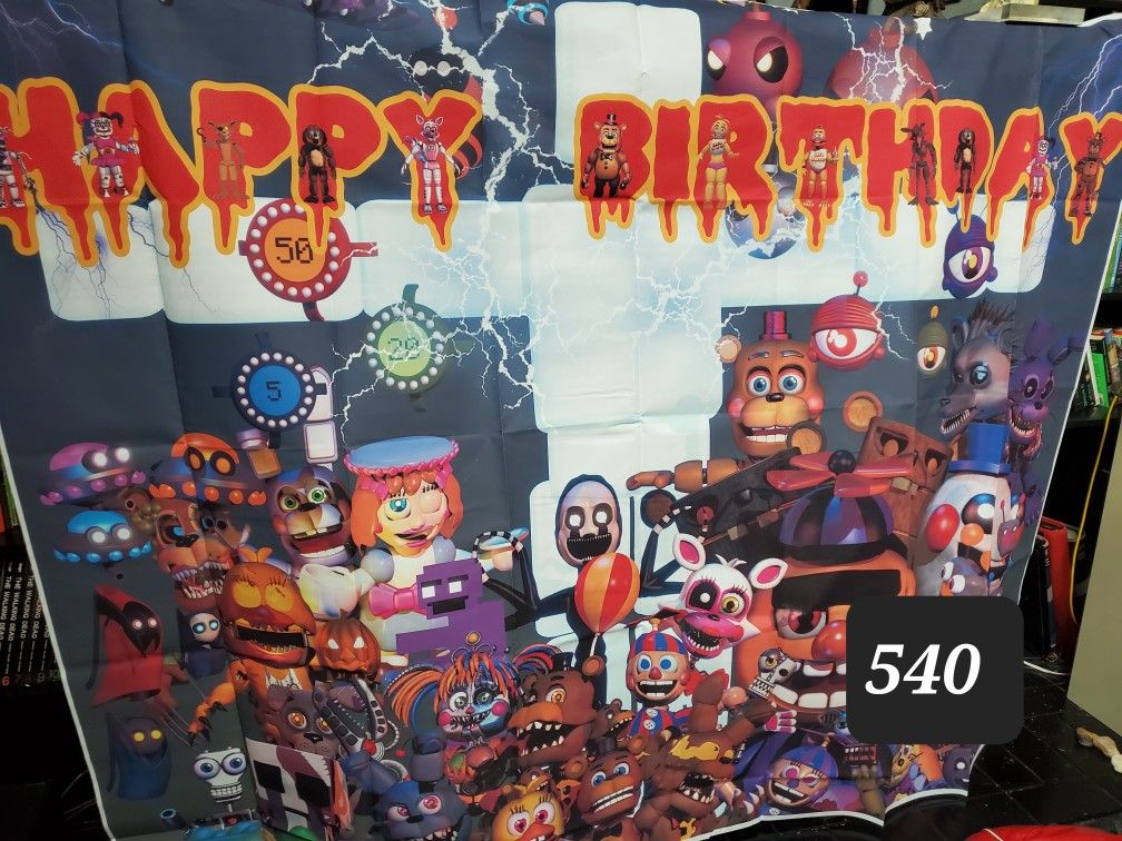Fnaf Birthday Tapestry