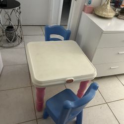 Mesita Y Dos Sillas Para Niños Excelente Condicion