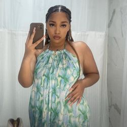 Summer Blue Dress ! Worn Once In Miami 