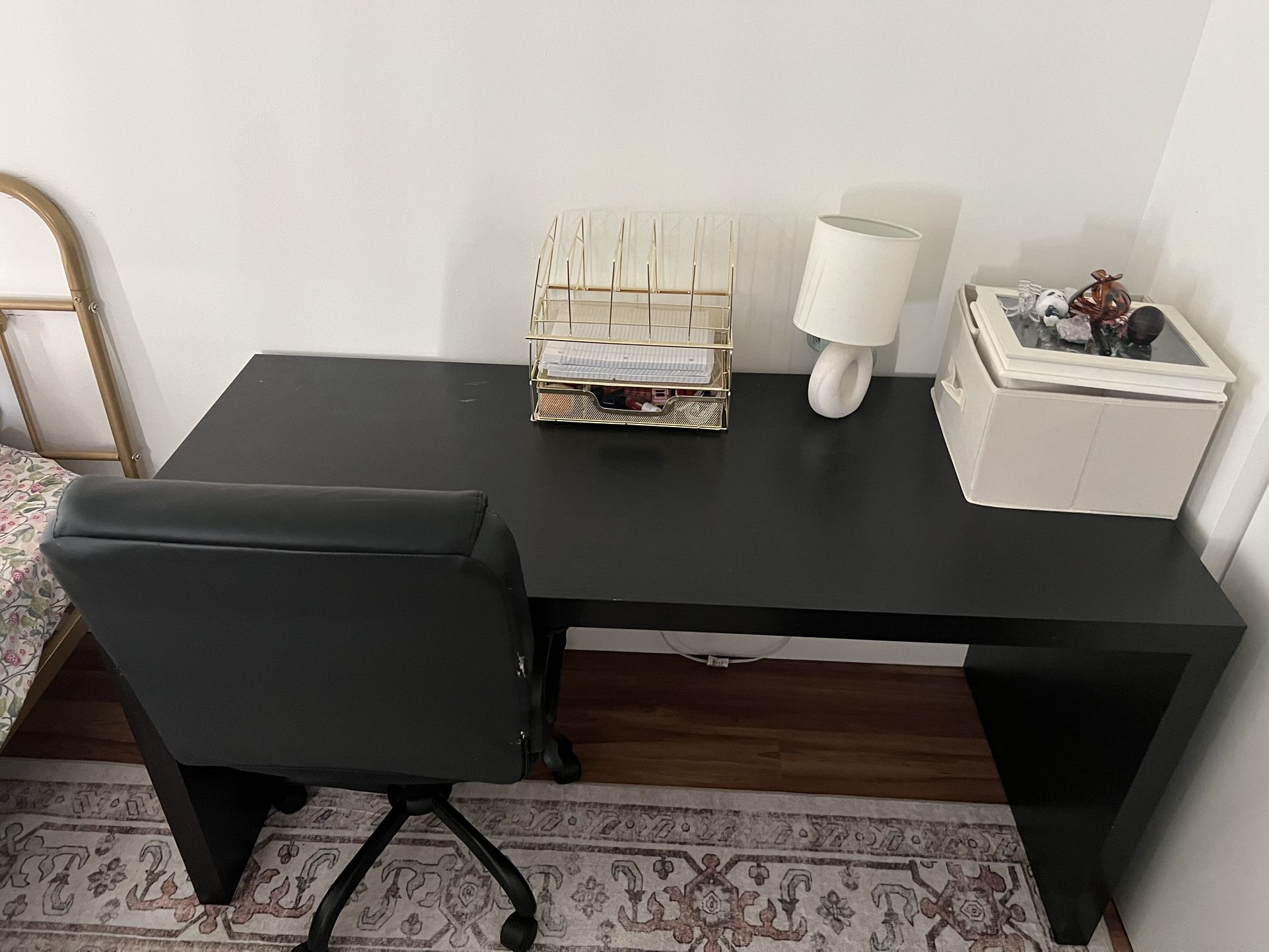 Large Black IKEA Desk