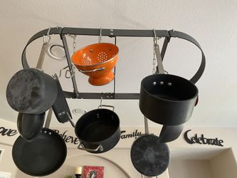 Calphalan commercial kitchen hanging pot rack