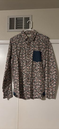 Bellfield Men’s Floral Button-Up Shirt | Medium | Slim Fit | British Design