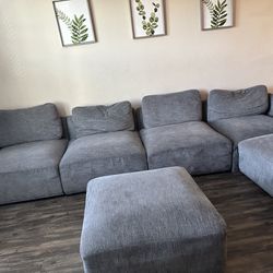 6 Piece Sectional Couch With Ottoman 