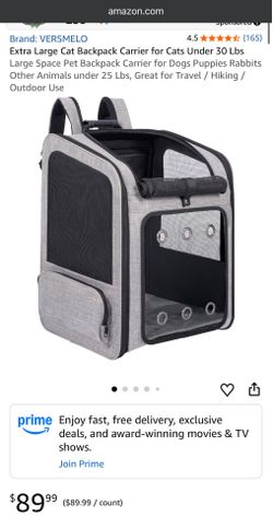 VERSMELO Extra Large Pet Backpack Carrier