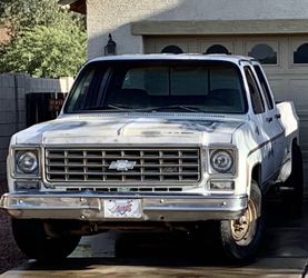 1975 CREW CAB CHEVY V8 454 engine Automatic transmission PS PB AC cab SquareBody Silverado Chevrolet TRUCK Fires Right Up! SMOOTH! Classic!