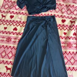 Silk Skirt Set