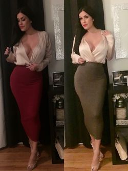Bodysuits and sweater skirts