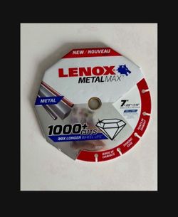 Brand new- still in packaging. Never opened. Lenox MetalMax 7 in. D X 7/8 in. Diamond/Metal Cut-Off Wheel 1 pc