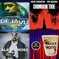 3 Blu-rays +Free Gift - Crimson Tide, Deja Vu, Alex Cross