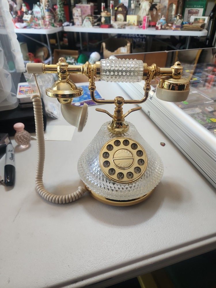 Antique Glass Telephone Excellent Condition