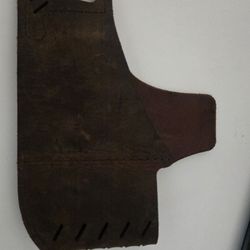 Leather 9mm holster with mag holder