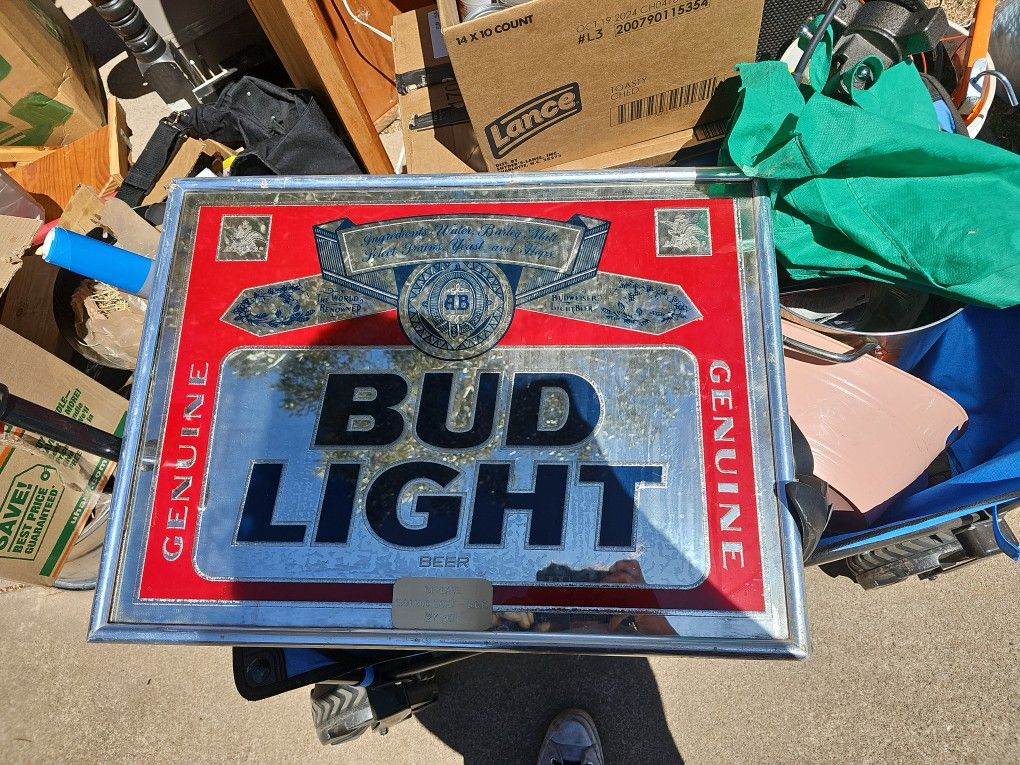 Vintage Bud light Mirror