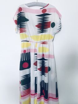 Vestido geométrico - largo - elegante- Geometric Dress Size M