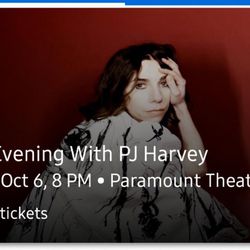 3 Ticket To PJ Harvey Oct 6th, 8pm