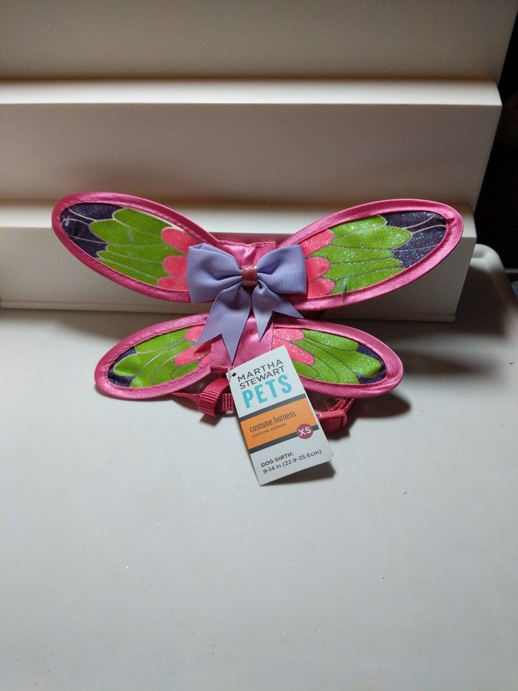 Martha Stewart Pet Costume Harness Dragonfly Wings - XS - Brand New