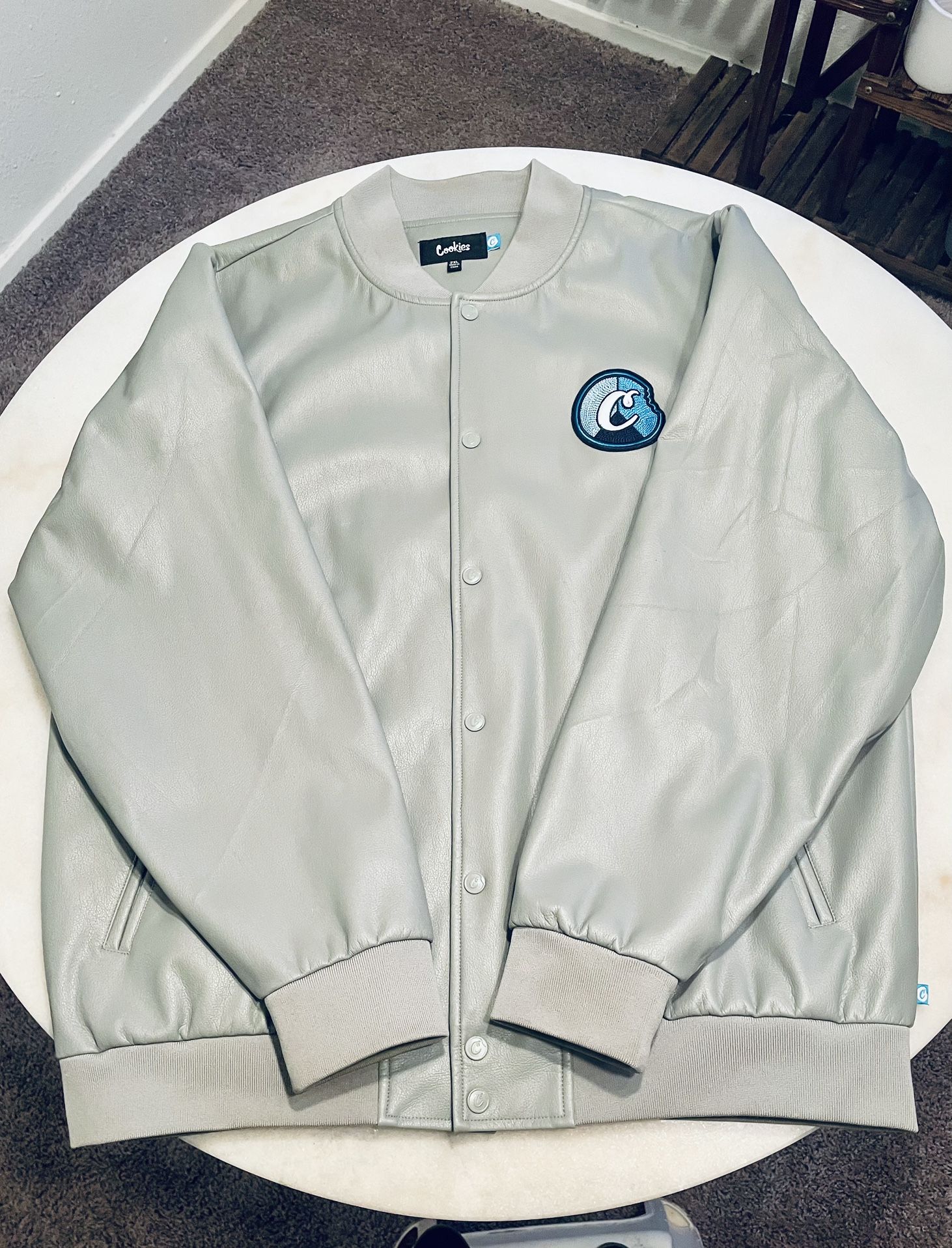 Cookies Leather Bomber Jacket