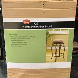 Classic Decor 29" Metal Swivel Bar Stool