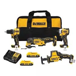 BRAND NEW DeWALT ATOMIC 20V MAX Brushless 4-Tool Combo Kit - Factory Sealed
