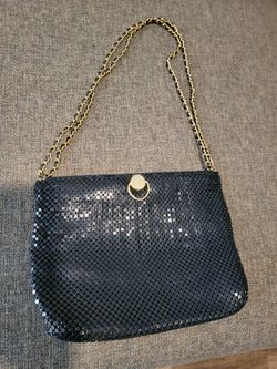 Vintage black beaded sequin Handbag Purse 1960s
