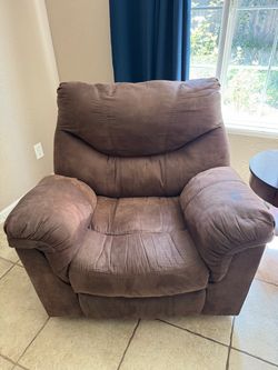 Dark Brown rocking recliner sofa chair