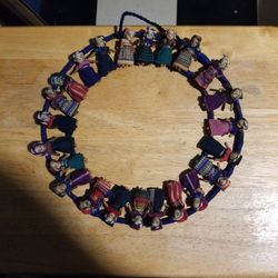 Vintage  Worry Doll Wreath 