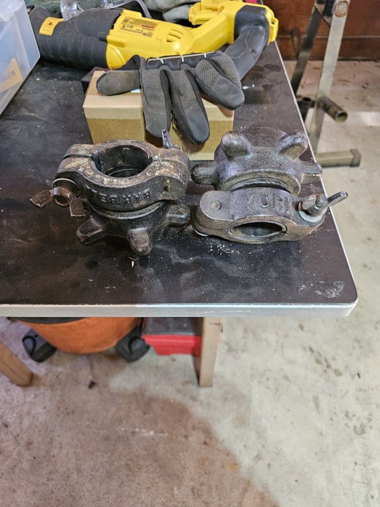 Vintage York spin lock Olympic 2" weight collars