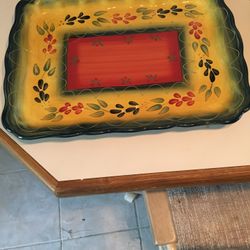 La Province Hand Crafted And Hand Painted Platter