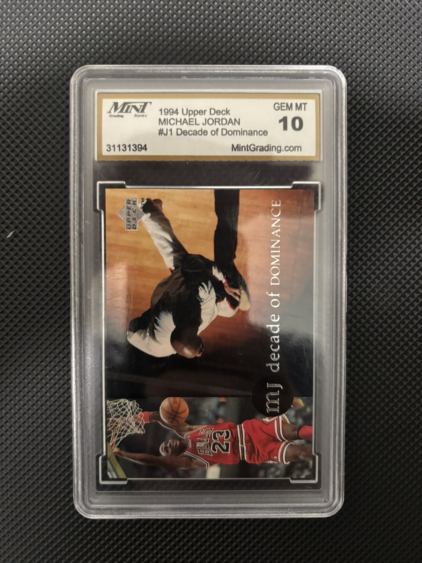 1994 Upper Deck Jordan Rare Air #J1 Michael Jordan Decade of Dominance Psa 10