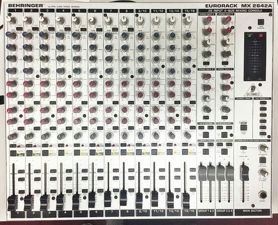 Behringer Eurorack MX 2642A, 26 Input 4-Bus Mixing Console, EXCELLENT