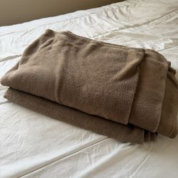 Soft Fleece Blanket – Brown – Good Condition