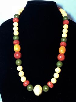 Colorful Bakelite 28.5” Necklace