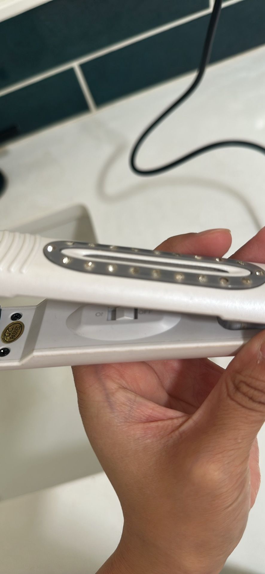 White Crystal Styling Flat Iron
