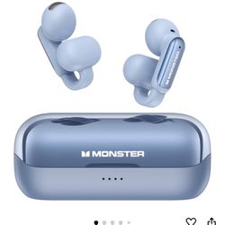 Monster Open AC601 - Comfortable Wireless Clip-on Bluetooth Headphones with Bluetooth 5.4, 32H Playtime with ENC Clear Talk, IPX5 Waterproof, Touch Co