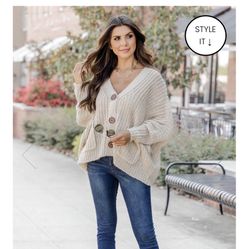 PINK LILLY CARDIGAN  Size 1x-2x