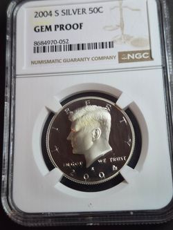2004-S Silver Kennedy Half Dollar NGC Gem Proof
