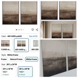 Brown Wall Art Decor Set of 2