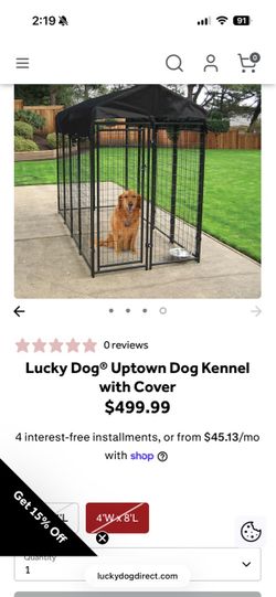 Lucky Dog 4ftx8ftx6ft Kennel