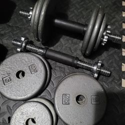 Adjustable 25lbs Dumbells Weights 