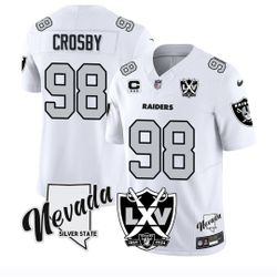MEN’S GREY MAXX CROSBY LAS VEGAS RAIDERS STITCHED JERSEY $50. CASH PLEASE!!